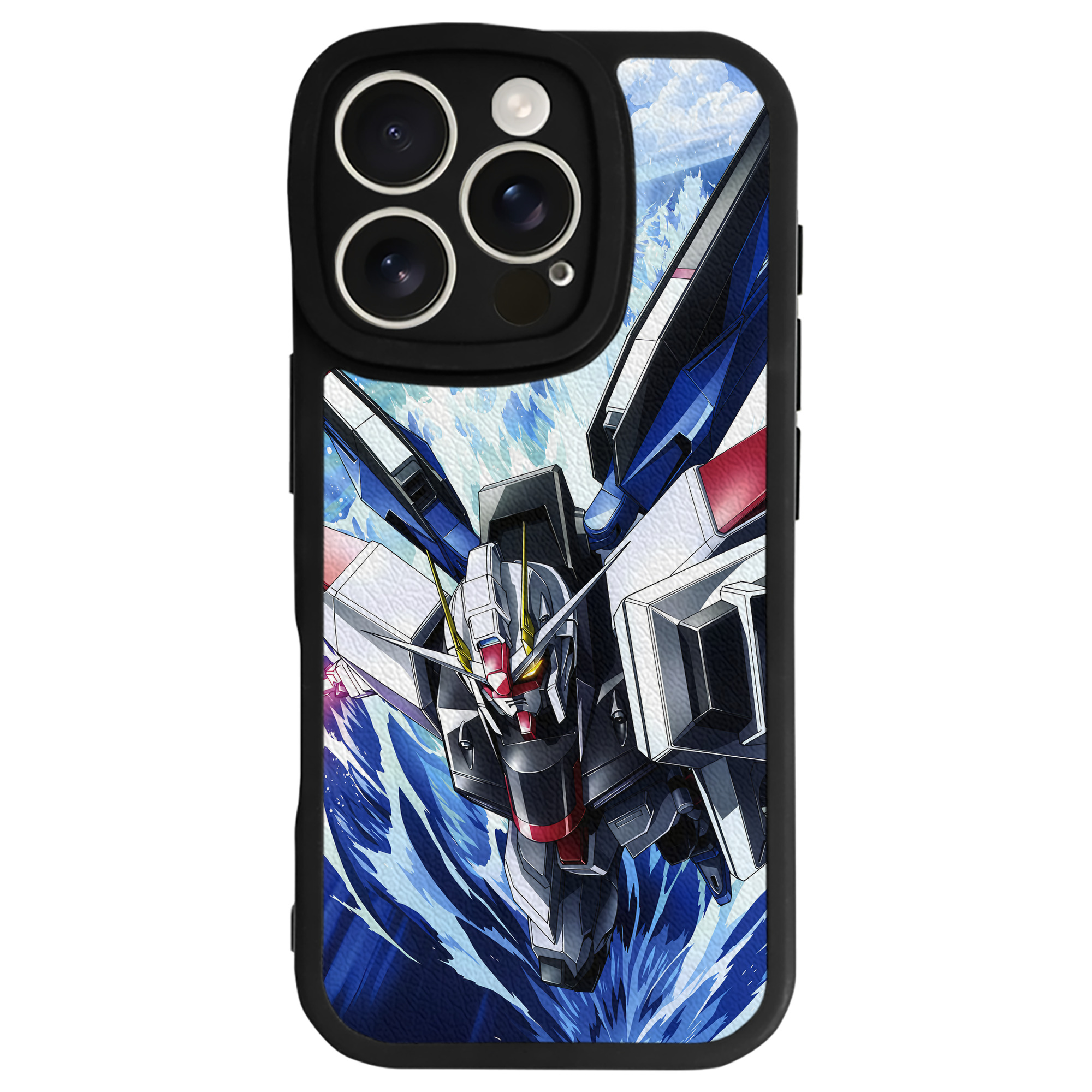 （画像用） 機動戦士ガンダム Mobile Suit Gundam 【iPhone 16シリーズ対応】シリコンスマホケース（レザー調） 材質：シリコン